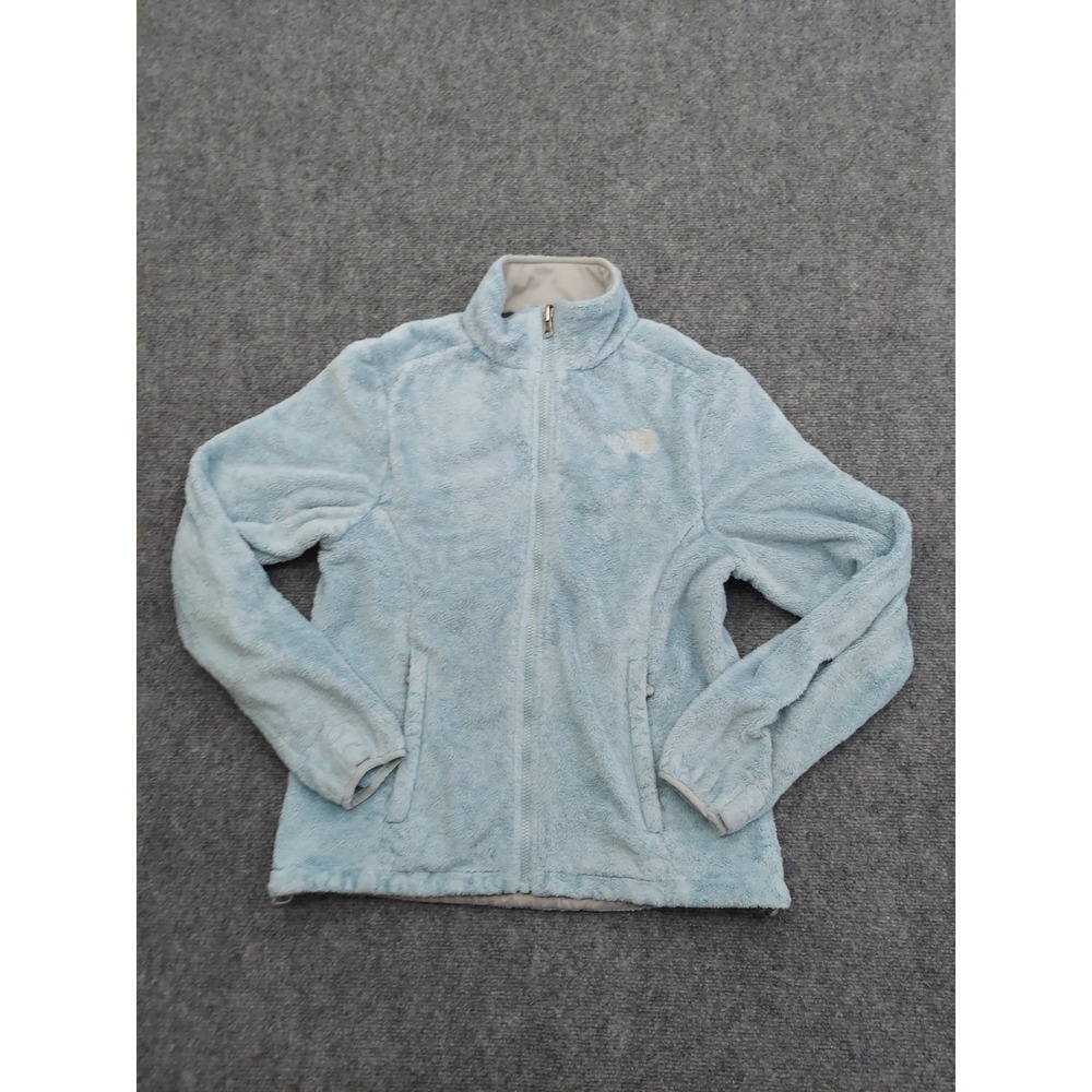 The North Face Jacket Womens Small Light Blue Osito Fleece Full Zip Cozy Plush